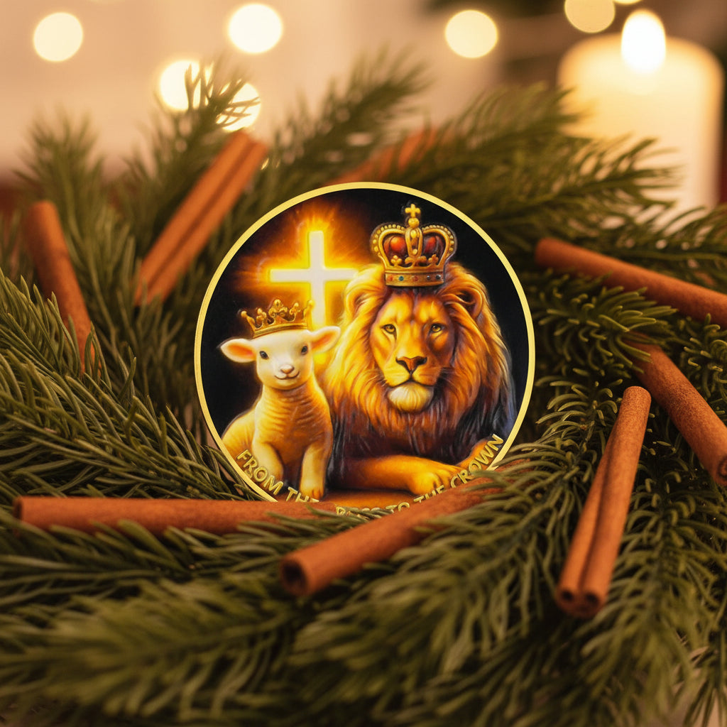 Lion of Judah and Lamb of God Christian Challenge Coin mysite