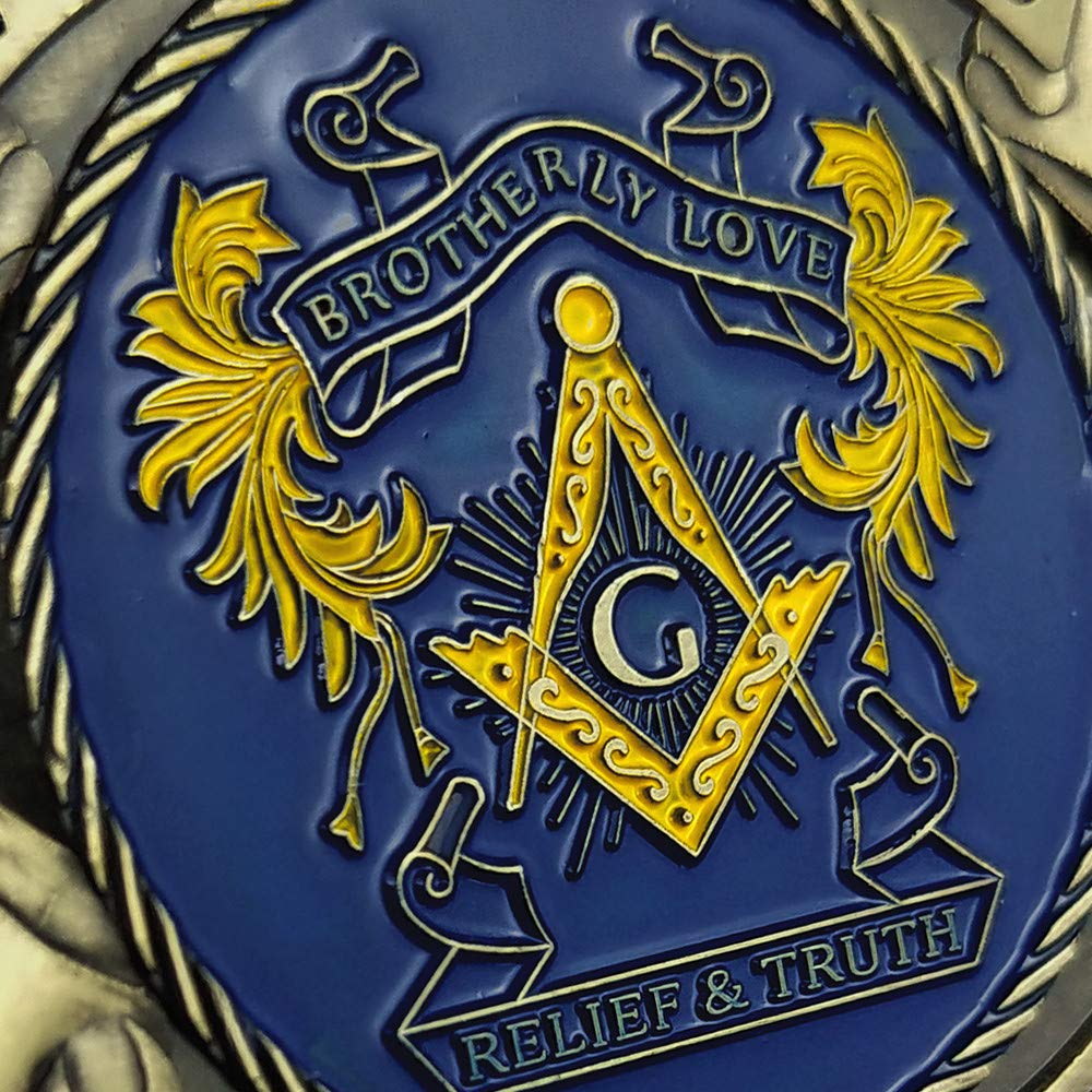 Masonic Coin Blue Lodge Master Mason Freemasonry Collectible Gift - Brotherly Love mysite