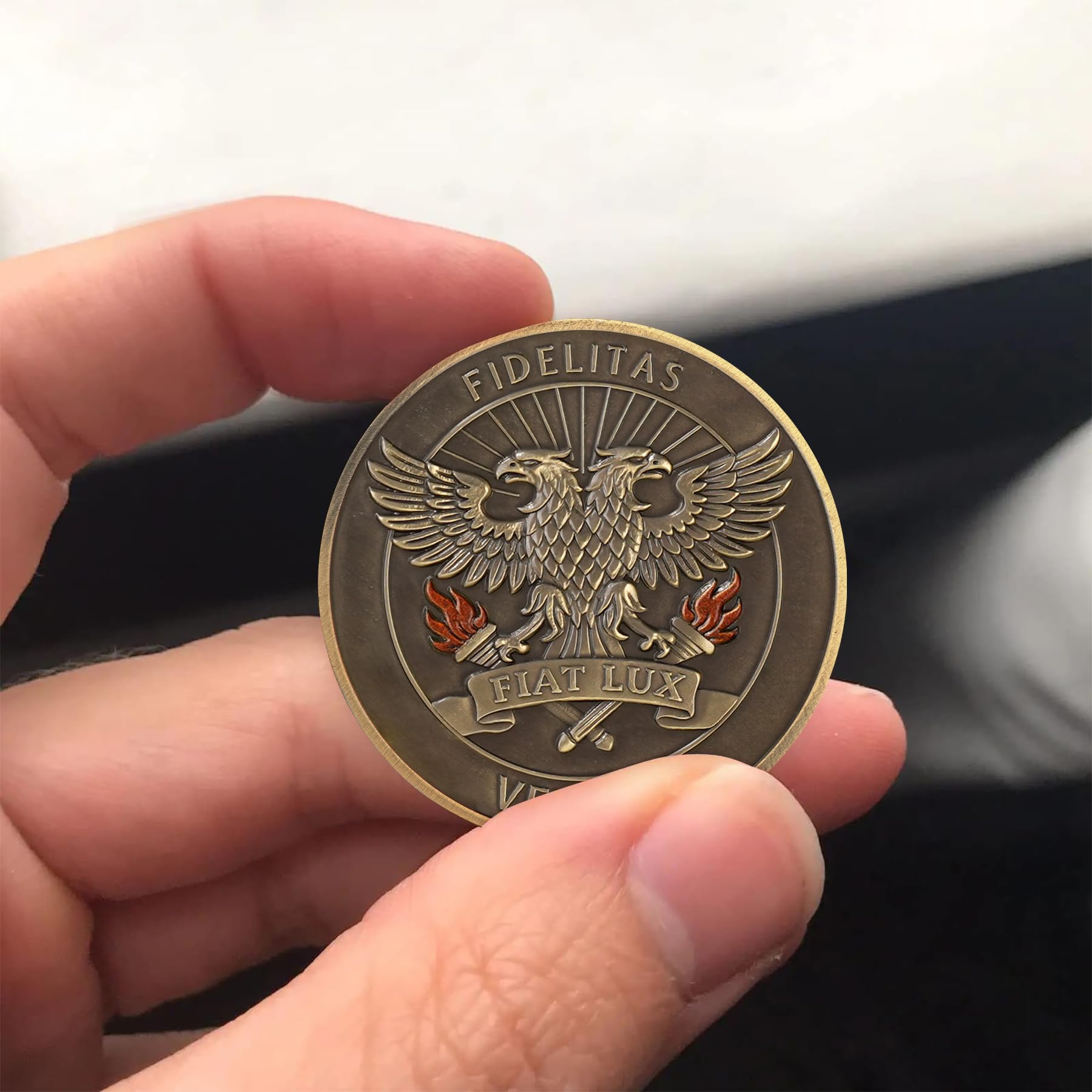 Fidelitas Veritas Fiat Lux Masonic Commemorative Coin mysite