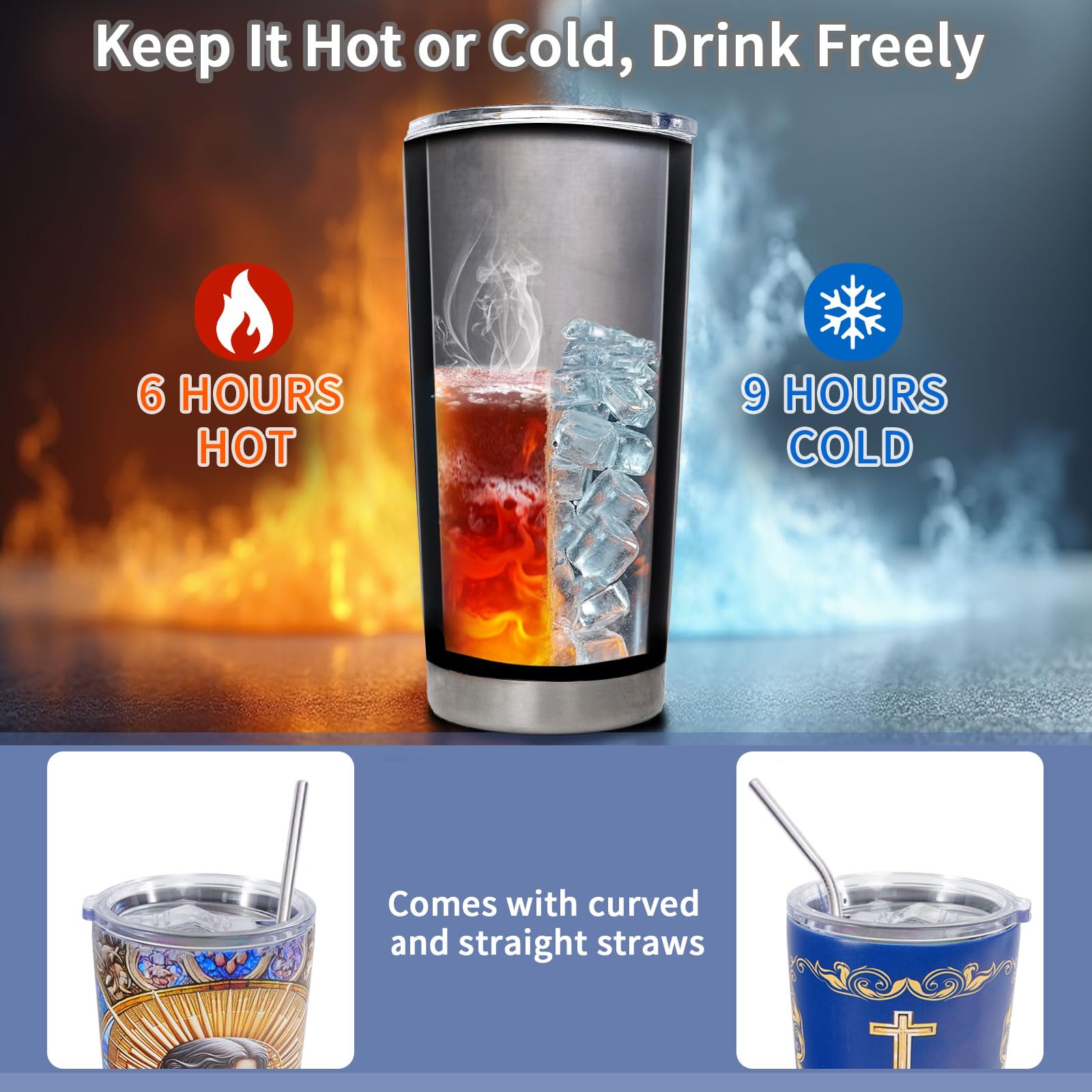 20 Oz Stainless Steel Tumbler, Double-layer 304 Vacuum Insulated Cup mysite