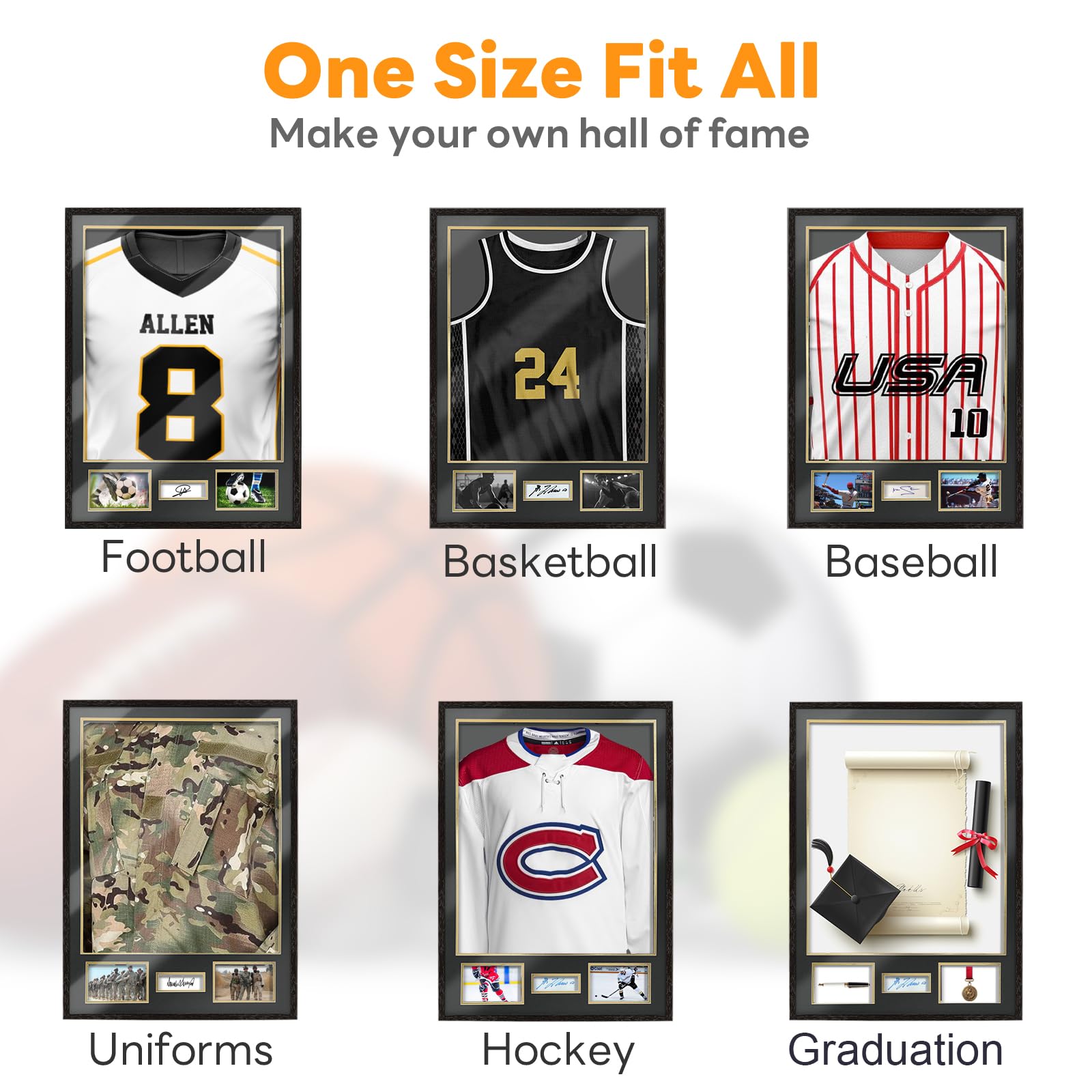 98% UV Protection Acrylic Solid Wood Jersey Frame Display Case mysite