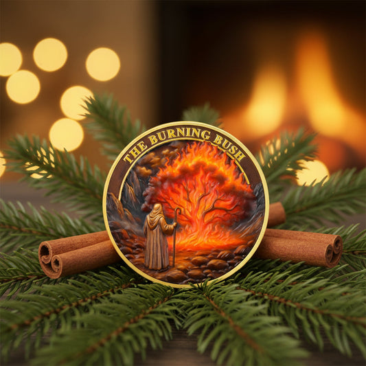 Moses and The Burning Bush Religious Coin mysite