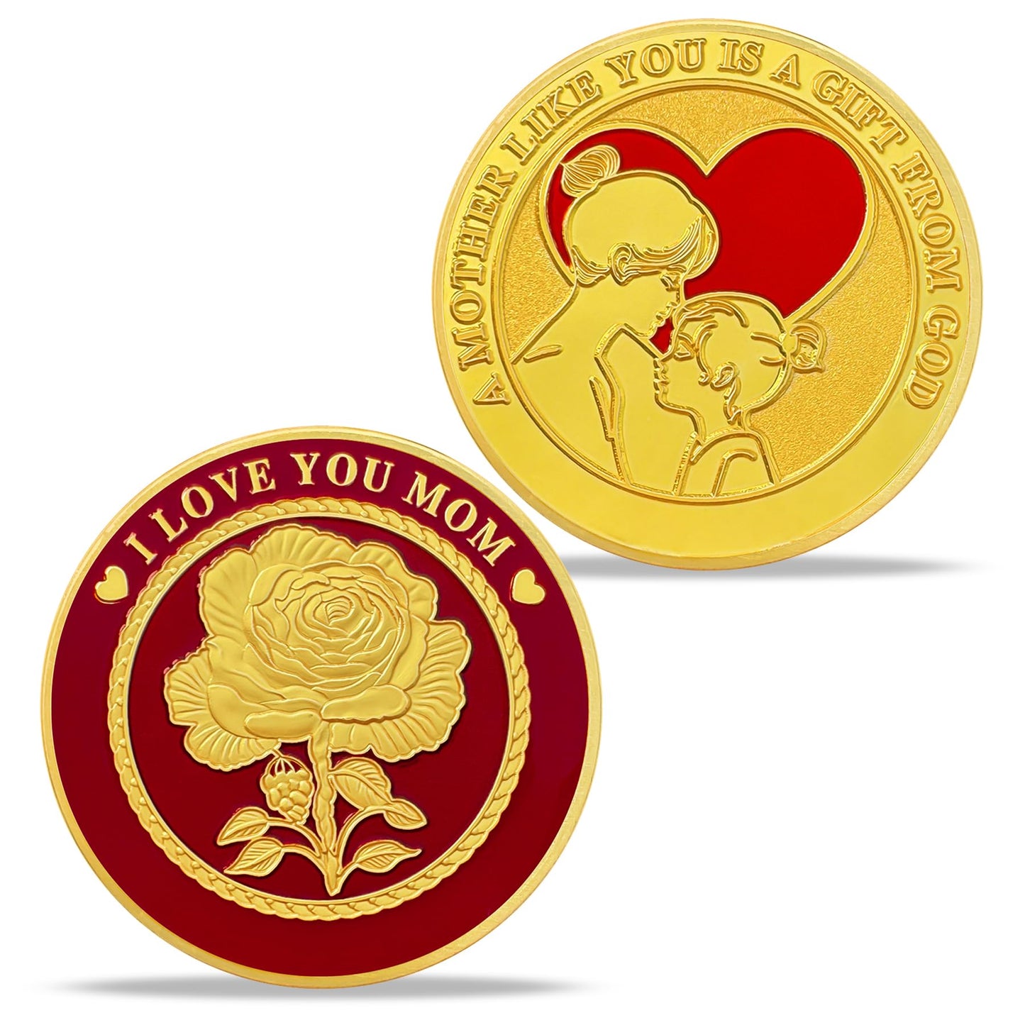 Mother and Daughter Heart Challenge Coin mysite