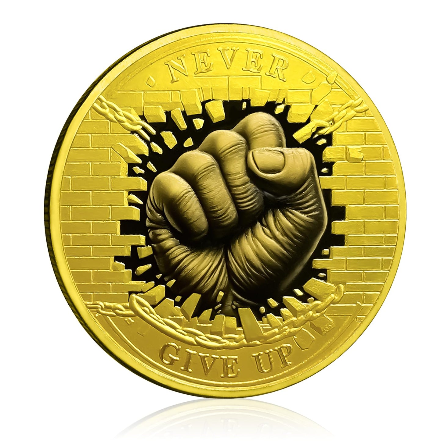 Inspirational Never Give Up Encouragement Challenge Coins mysite