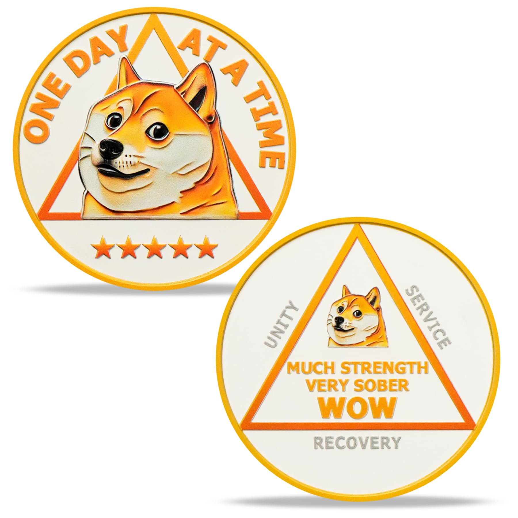 Funny Dog Meme & Triangle Symbol Doge Sobriety Coin mysite