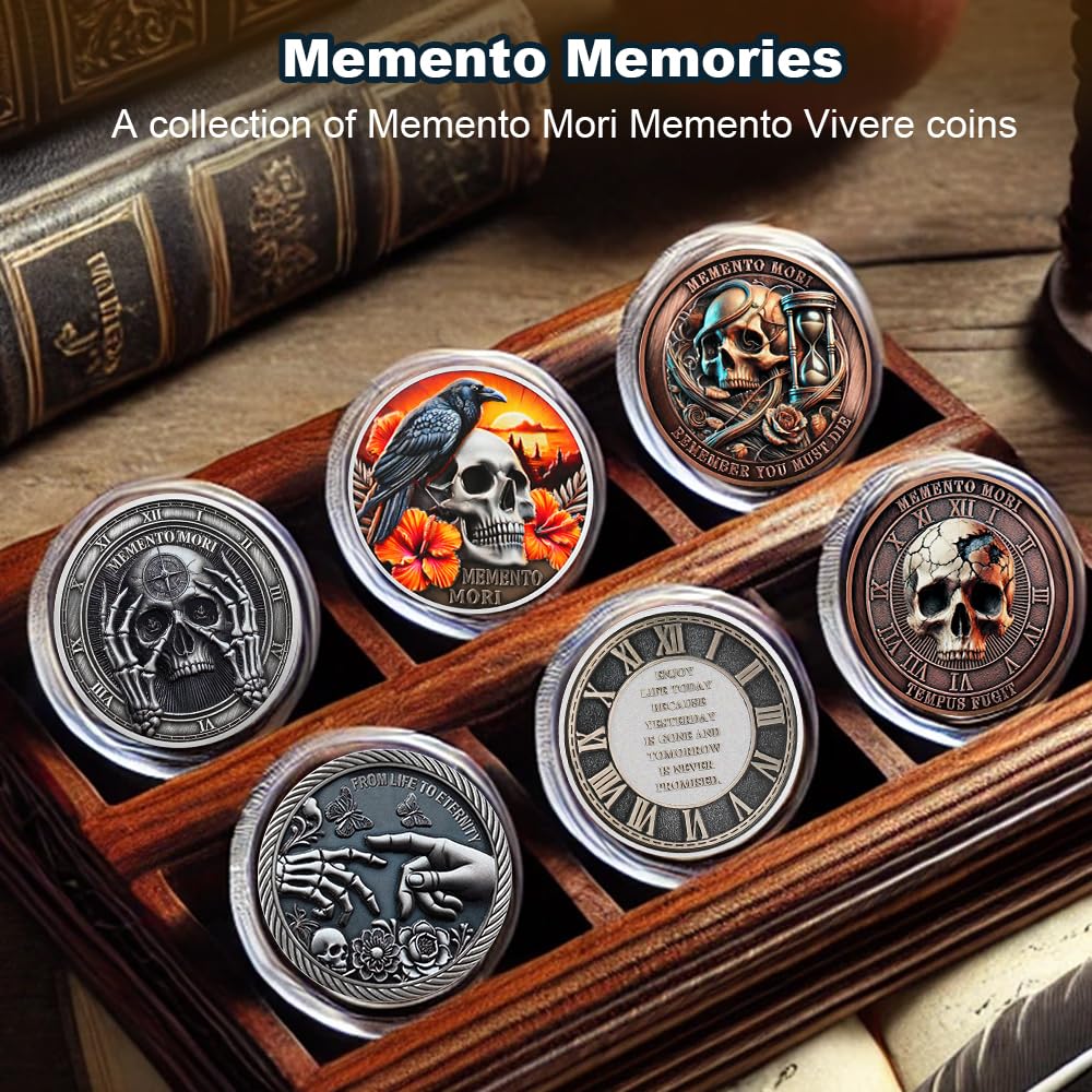 Tempus Fugit EDC Stoic Token Timeless Reminder of Life Memento Mori Coin mysite