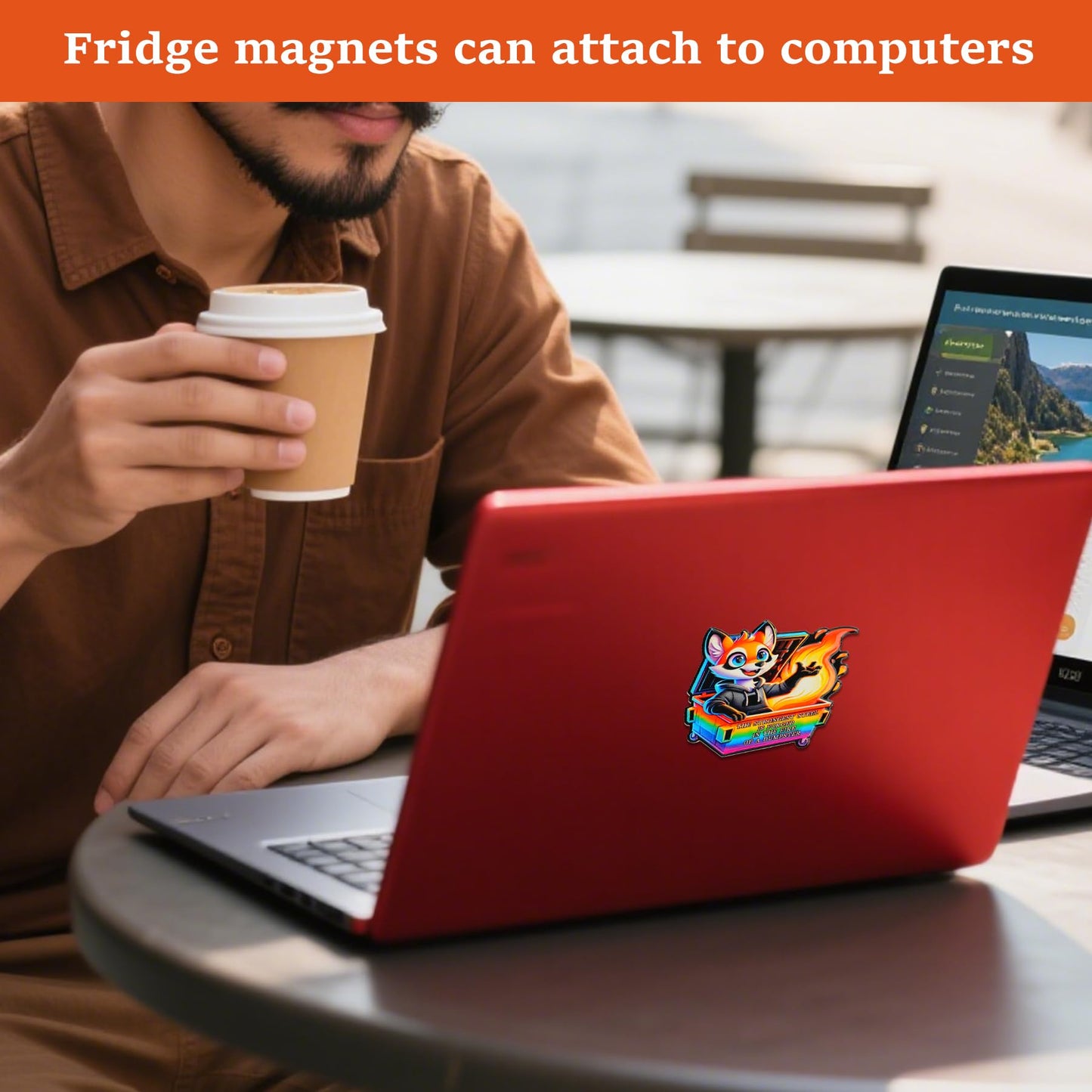 Dumpster Fire Fox Fridge Magnets mysite