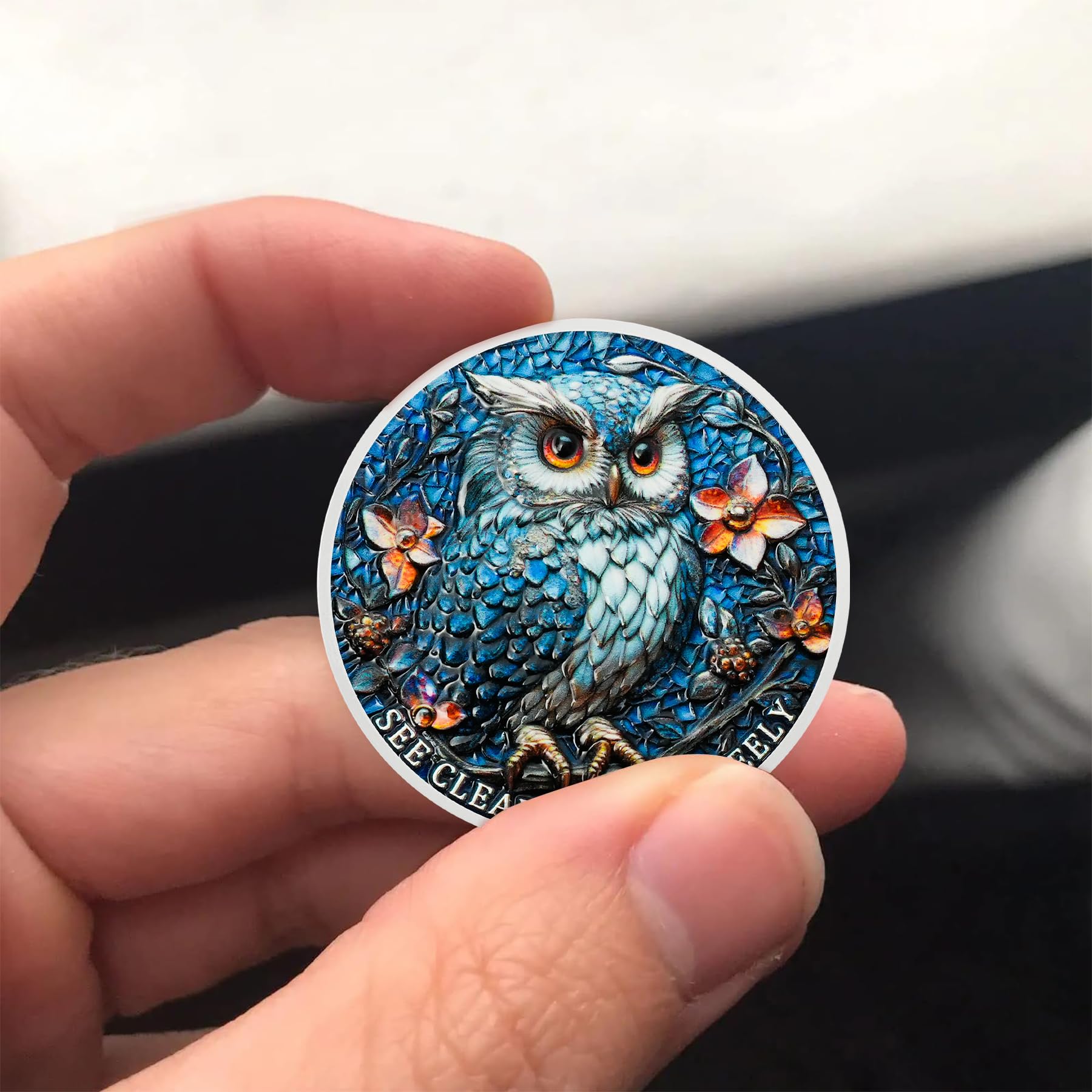 Owl & Triangular Symbol See Clearly Sobriety Coin mysite