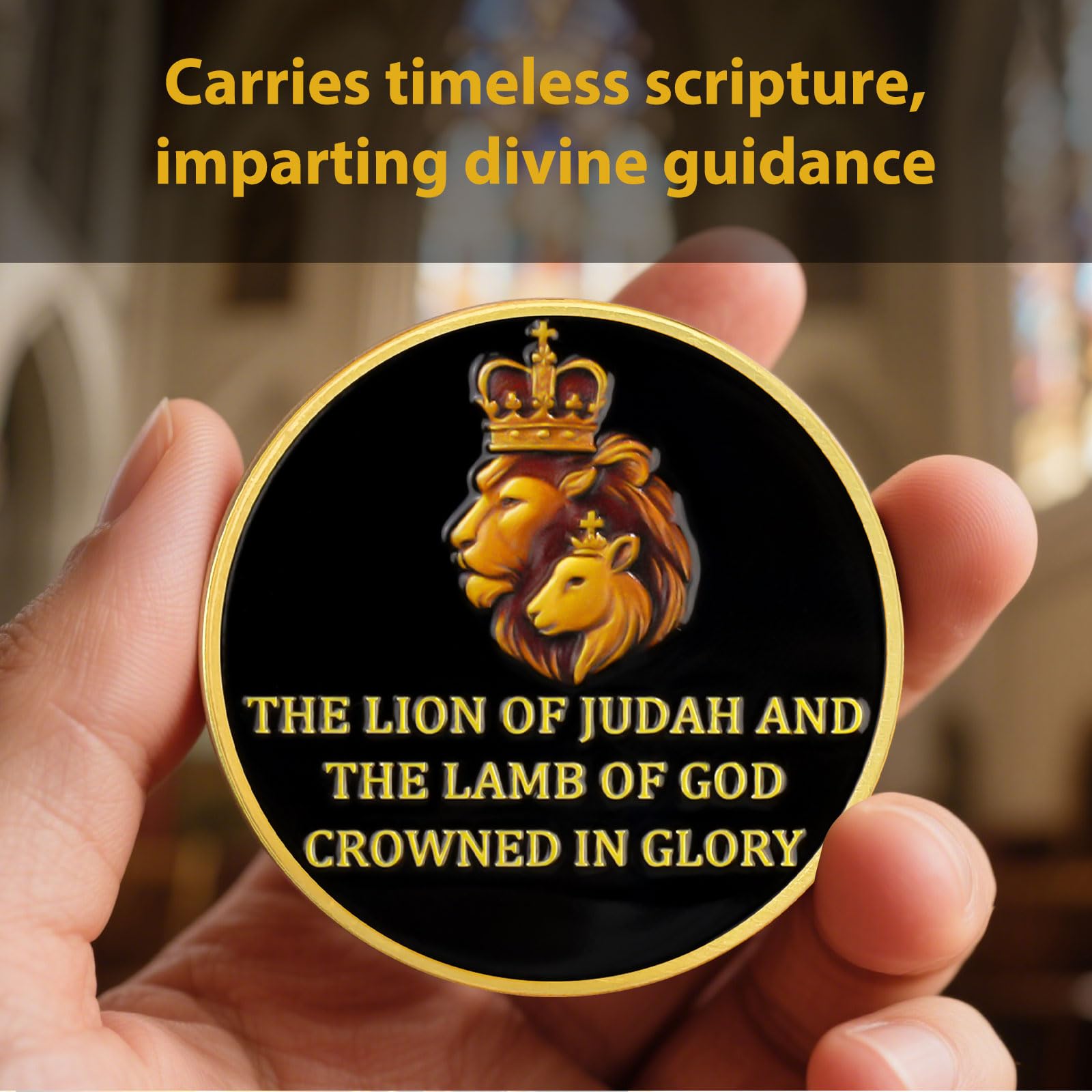 Lion of Judah and Lamb of God Christian Challenge Coin mysite