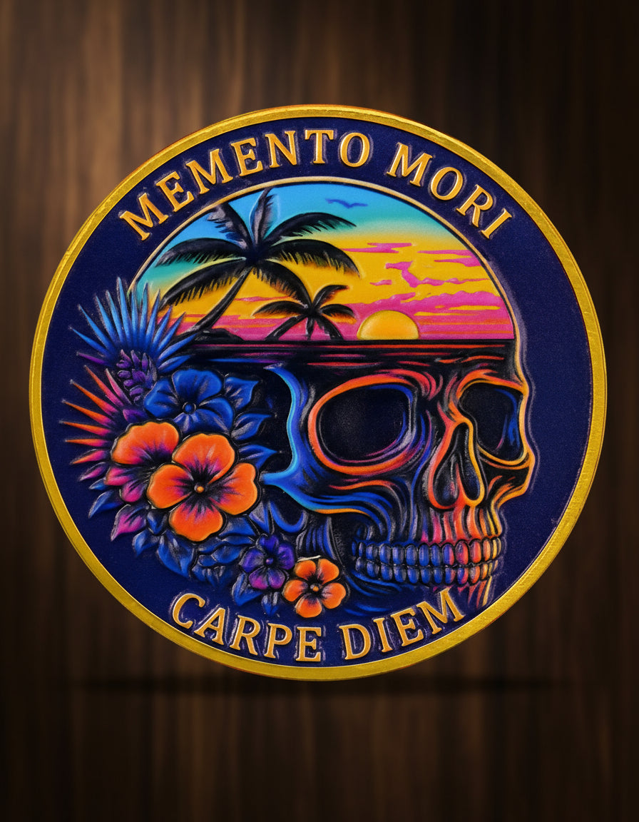 Memento Mori Coin Skull Challenge Coins Carpe Diem Coin mysite