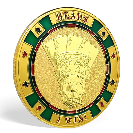 Win or Lose Poker Skull Challenge Coin mysite