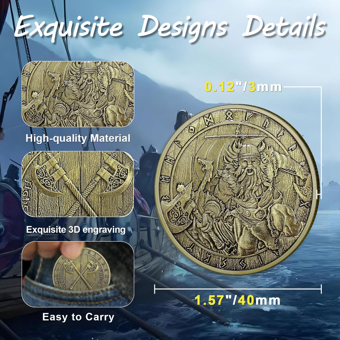 Lucky Viking Warrior Norse Mythology Viking Valhalla Coin mysite