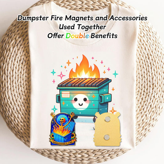 Everything's Fine Skull Emotional Support Dumpster Fire Fridge Magnets mysite