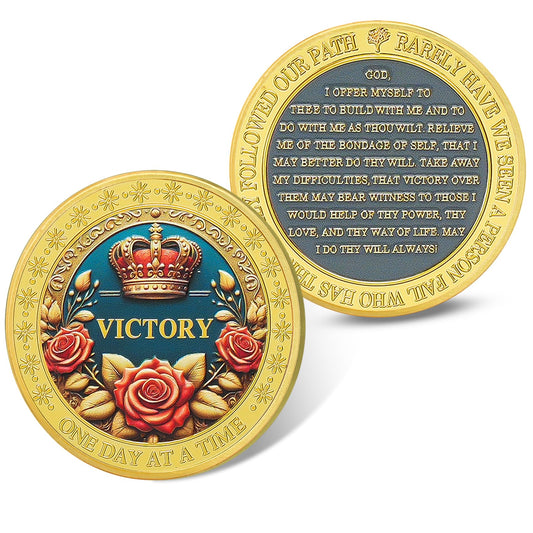 One Day at a Time Affirmation Sobriety Coin mysite