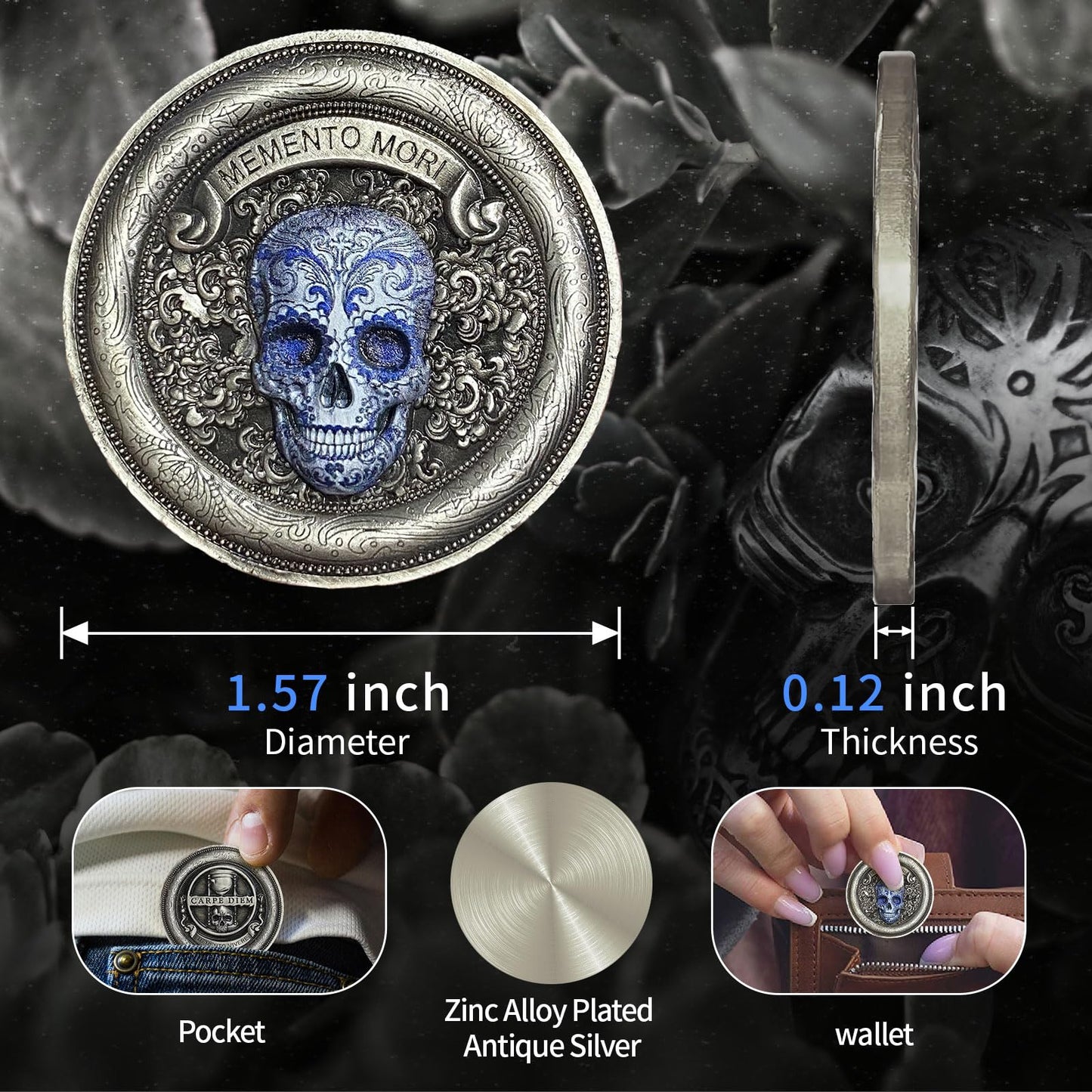 Carpe Diem Momento Mori Stoic Memento Mori Challenge Coins mysite