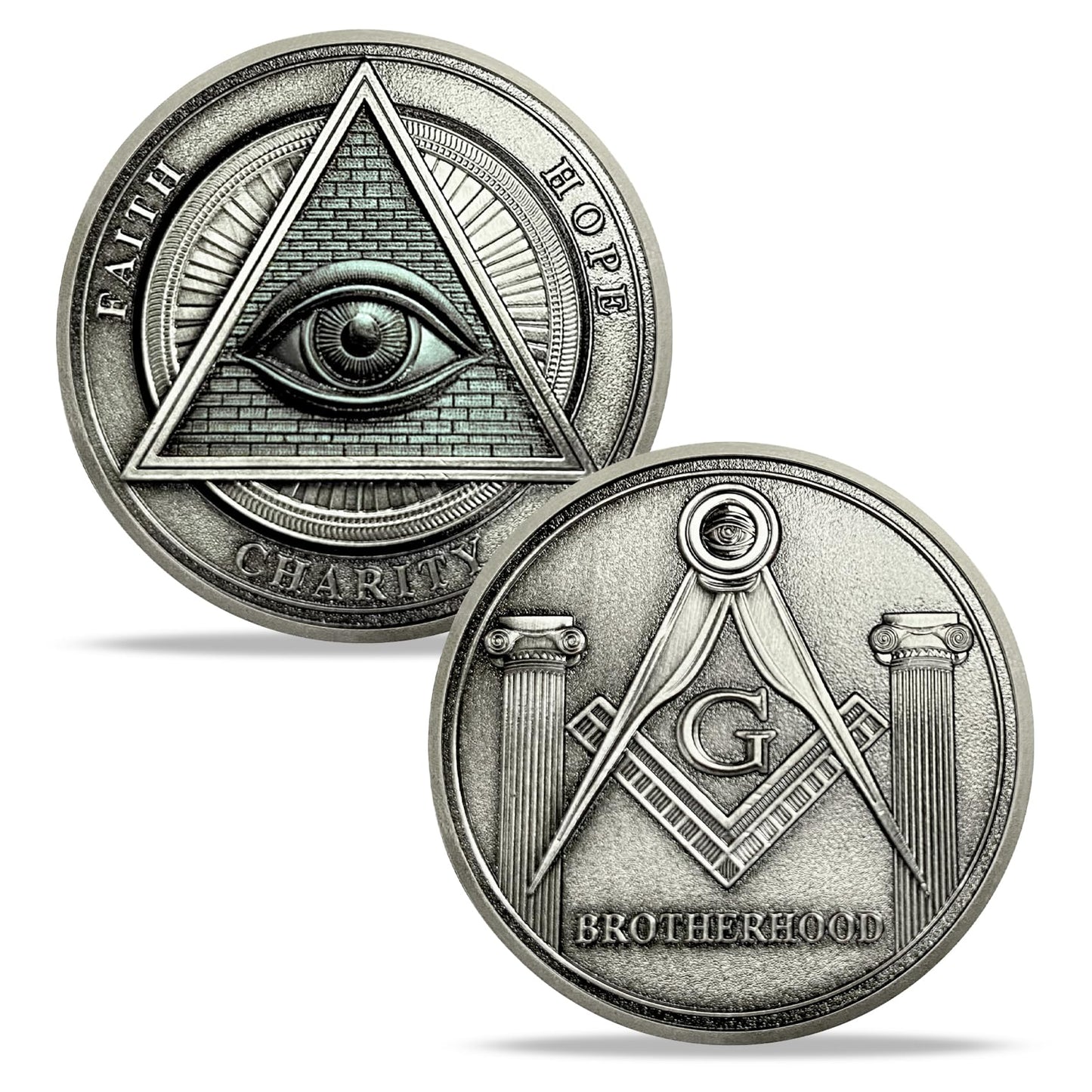 All-Seeing Eye Masonic Challenge Coin mysite
