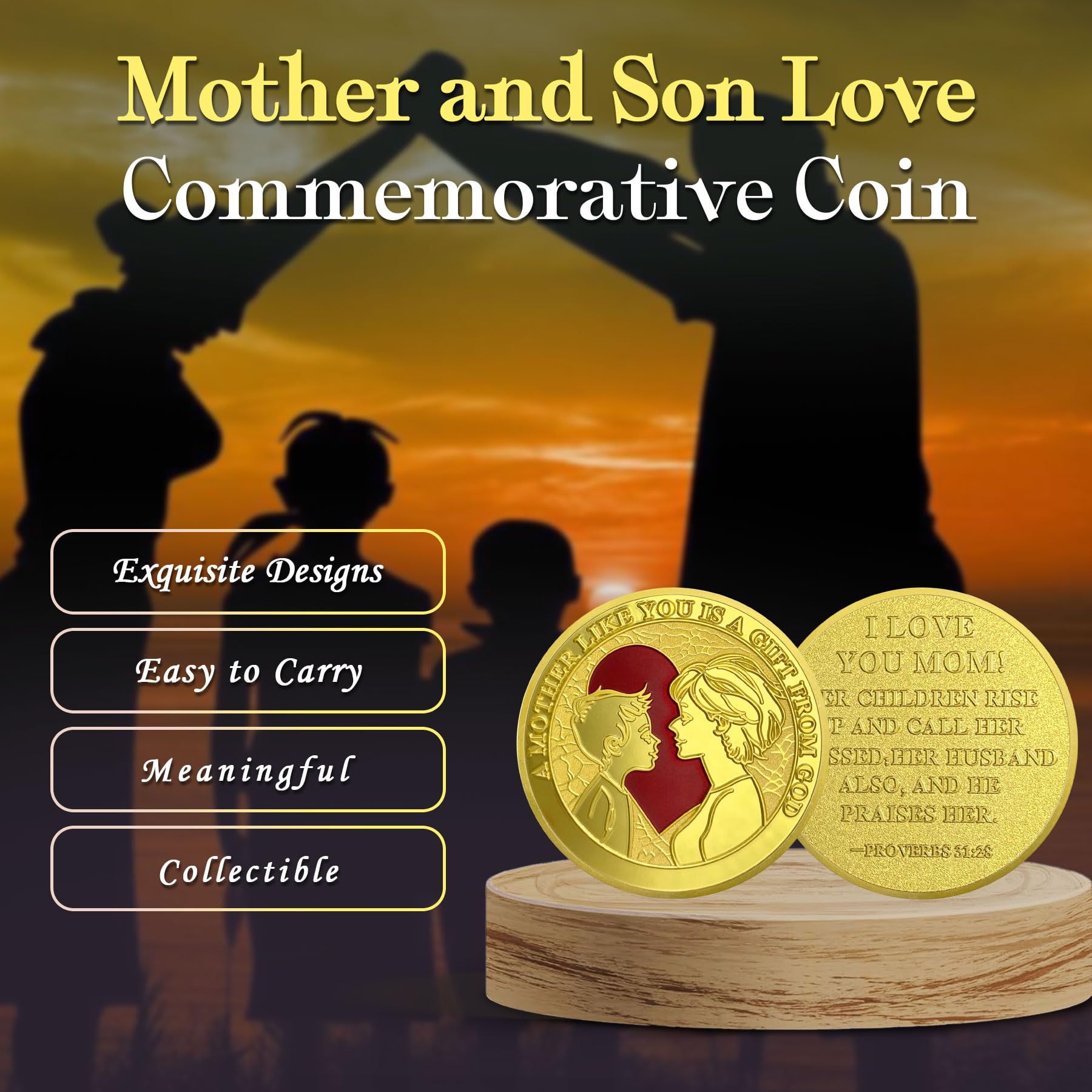 Mother and Son Love Coin I Love You Mom Coin mysite