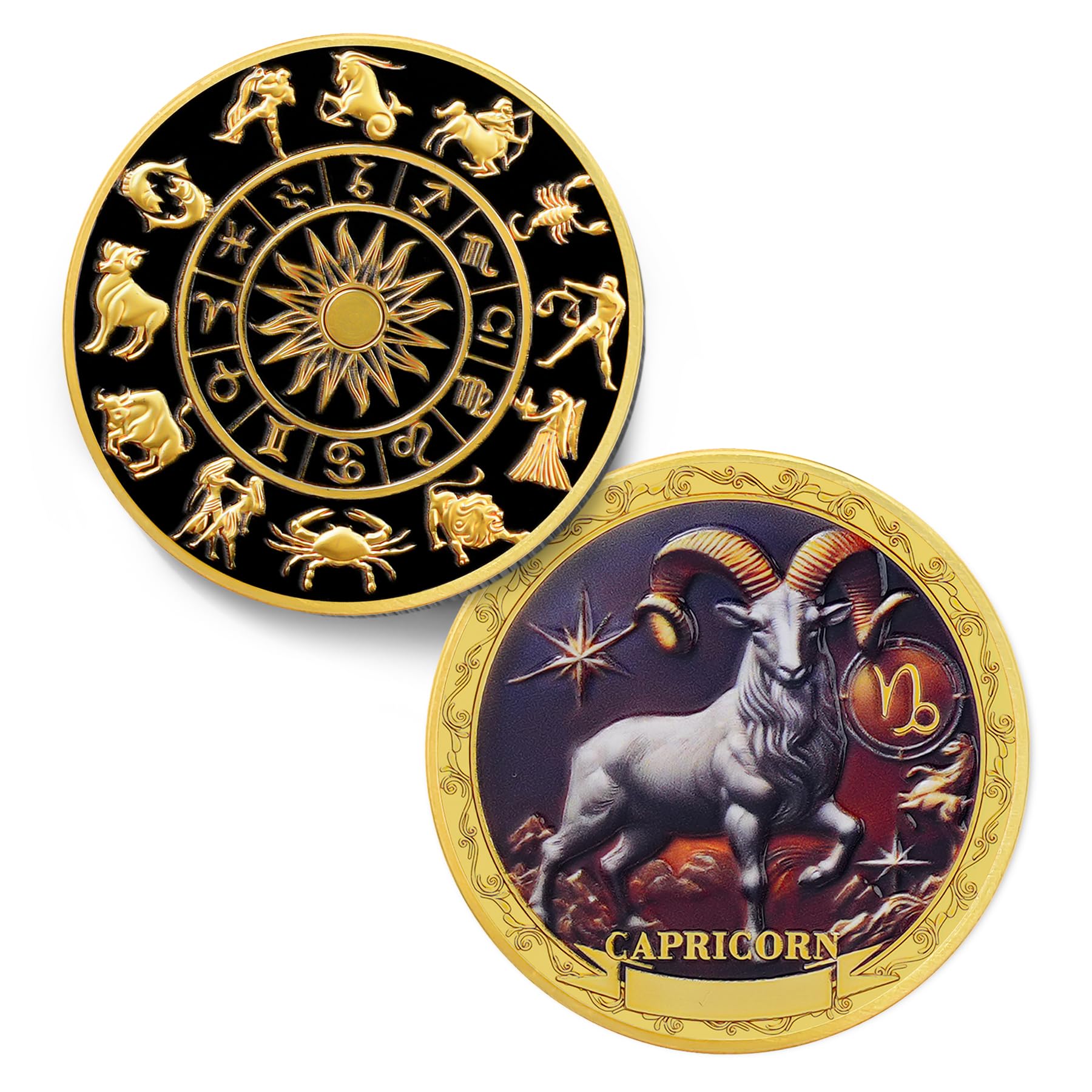 Capricorn 12 Zodiac Protective Talisman Challenge Coin mysite