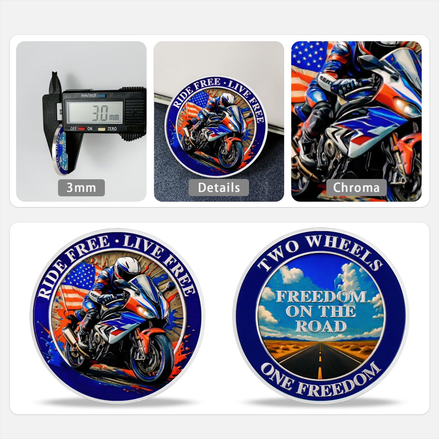 Freedom Motorcycle Challenge Coin mysite