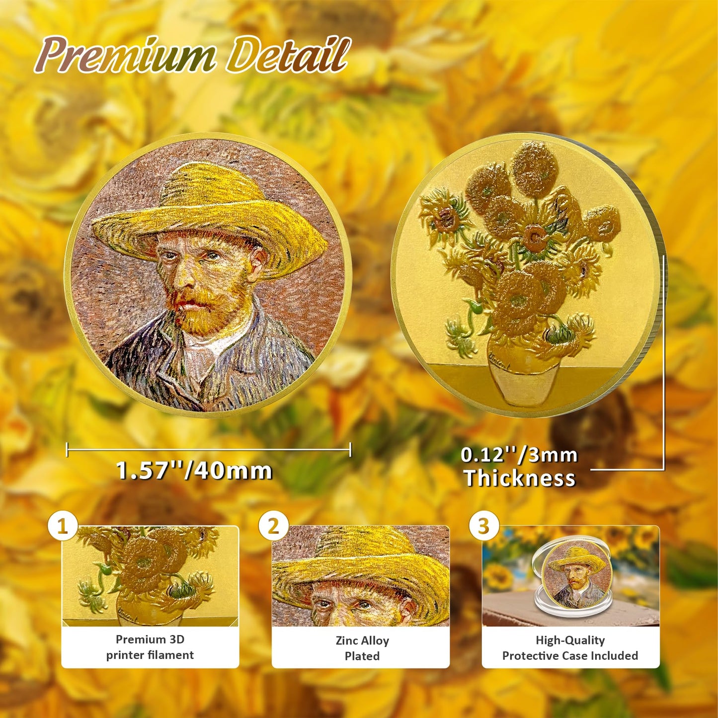 Artsy Van Gogh Sunflowers Coin mysite