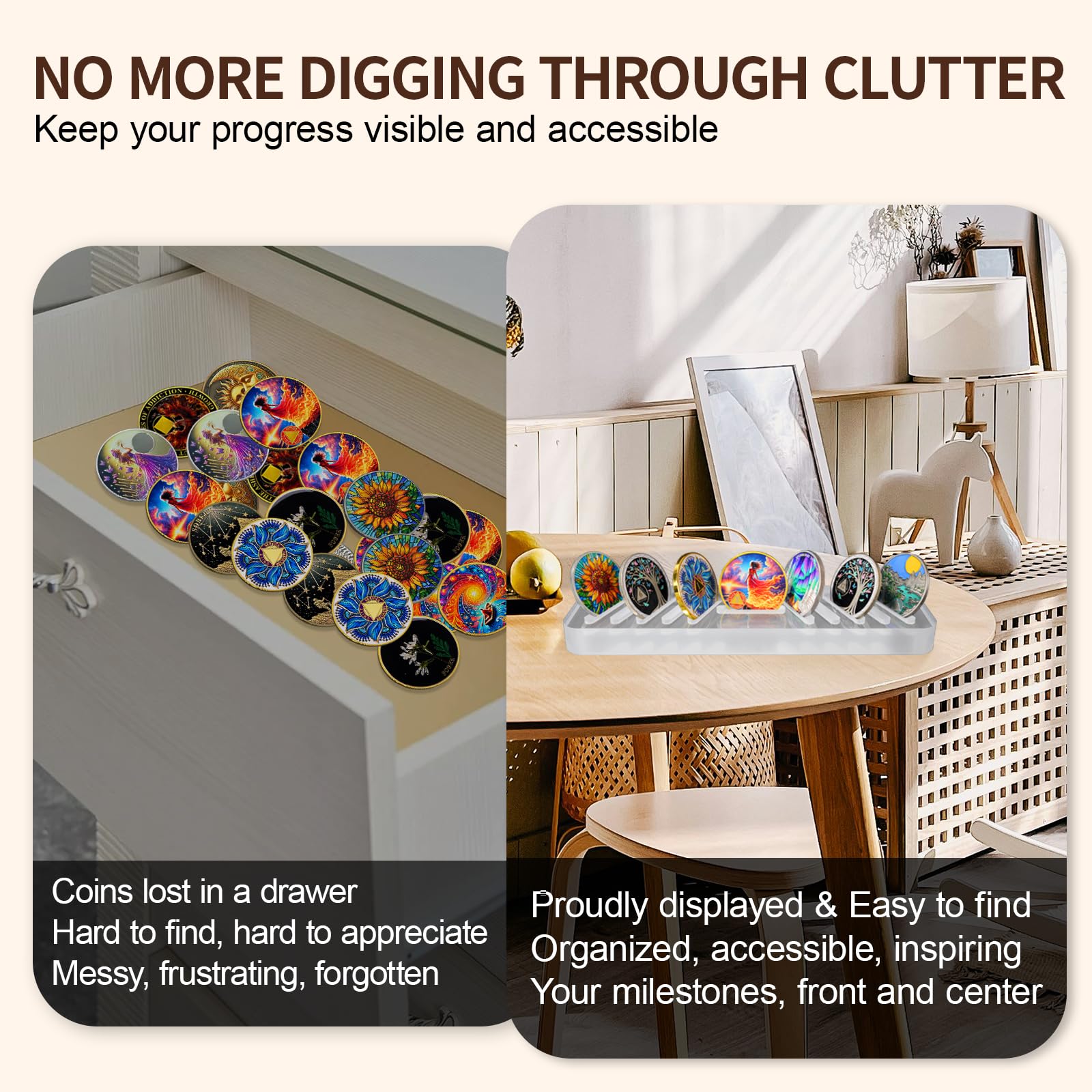 AA Chip Holder Display Case Holds 11 Sobriety Coin mysite
