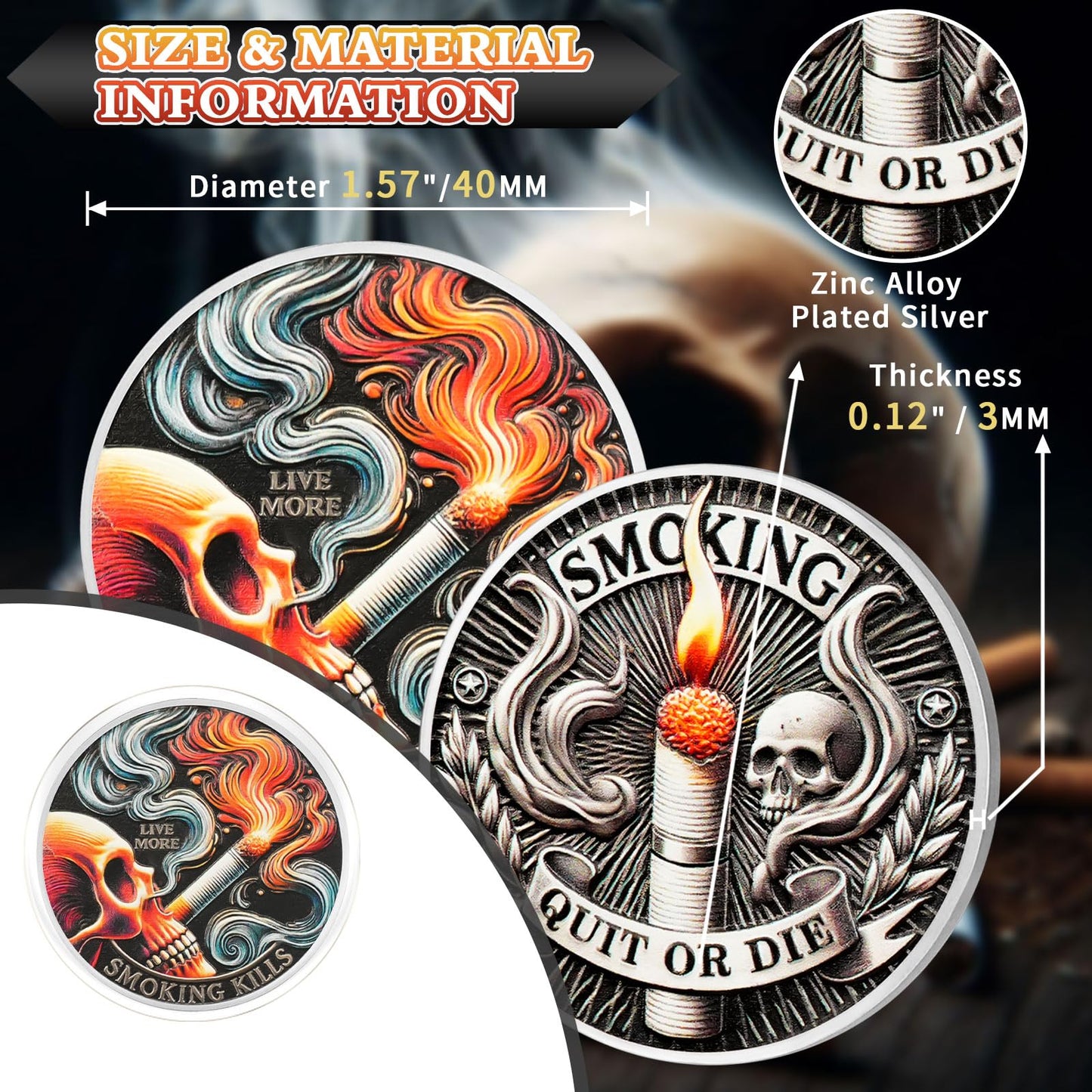 Quit Smoking Recovery Sobriety Coin mysite