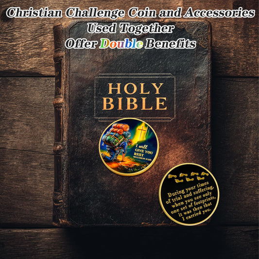I Will Give You Rest Christian Challenge Coin mysite