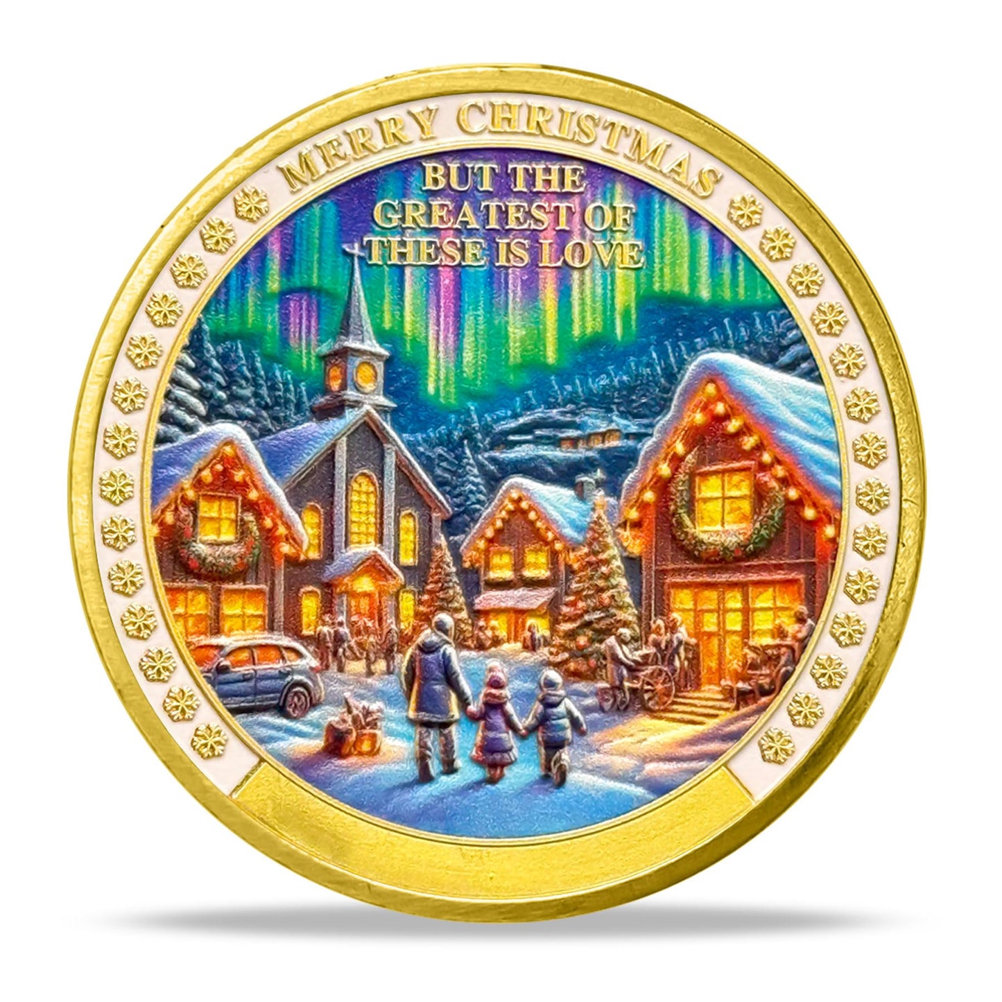 Merry Xmas Challenge Coin Happiness Family Santa Claus Commemorative Coin mysite