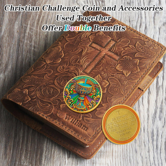 Colorful Holy Grail Christian Challenge Coin mysite