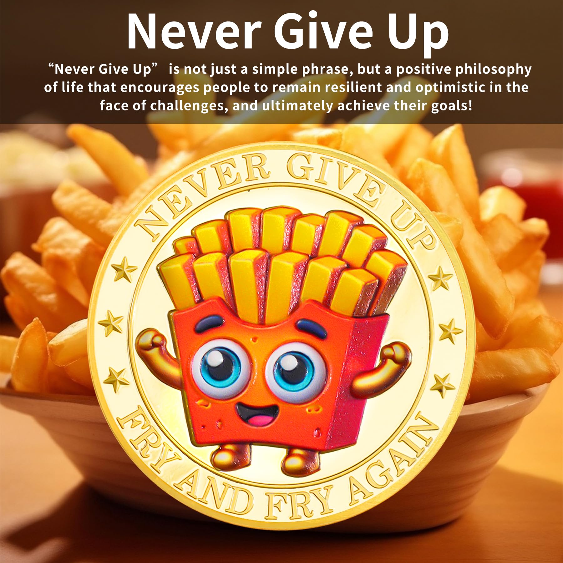 Fry Hard Potato Inspirational Challenge Coin mysite