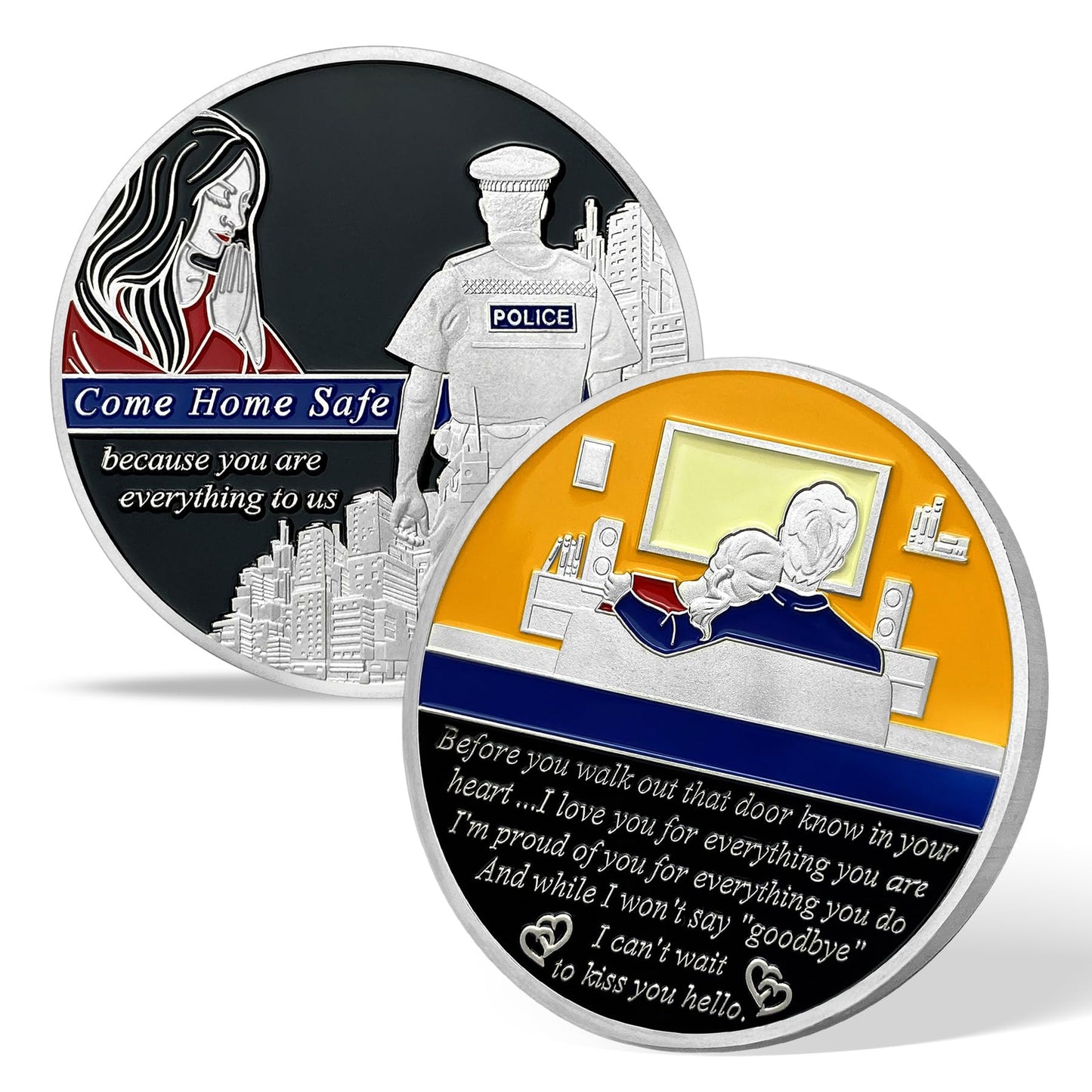 Come Home Safe Police Officer Challenge Coin mysite