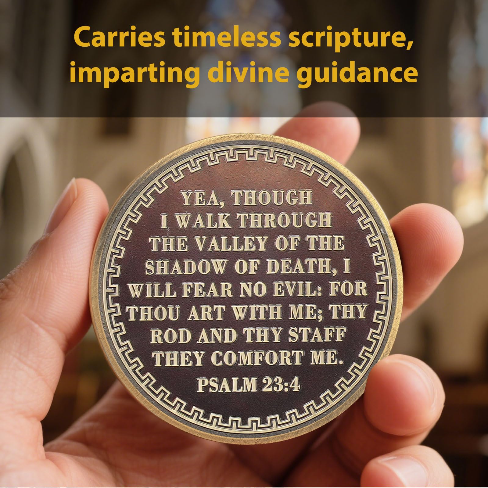 I Will Fear No Evil The Lords Prayer Christian Challenge Coin mysite