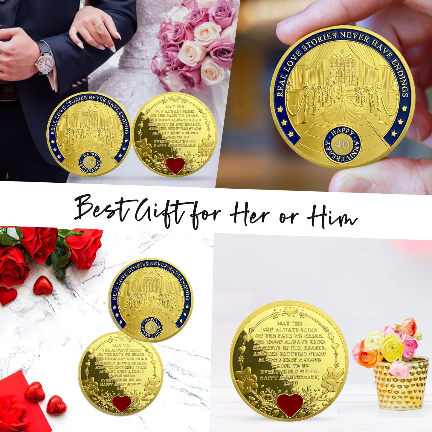 40th-60th Anniversary Couple Wedding Ceremony Keepsake Coin mysite