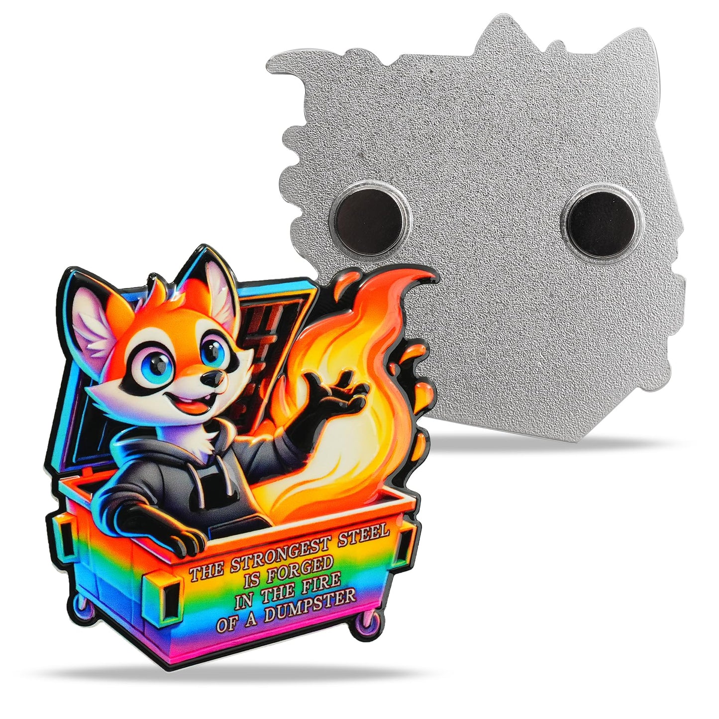 Dumpster Fire Fox Fridge Magnets mysite