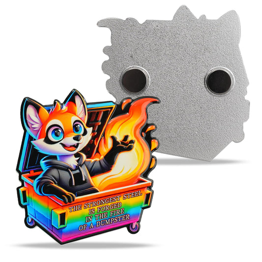 Dumpster Fire Fox Fridge Magnets mysite