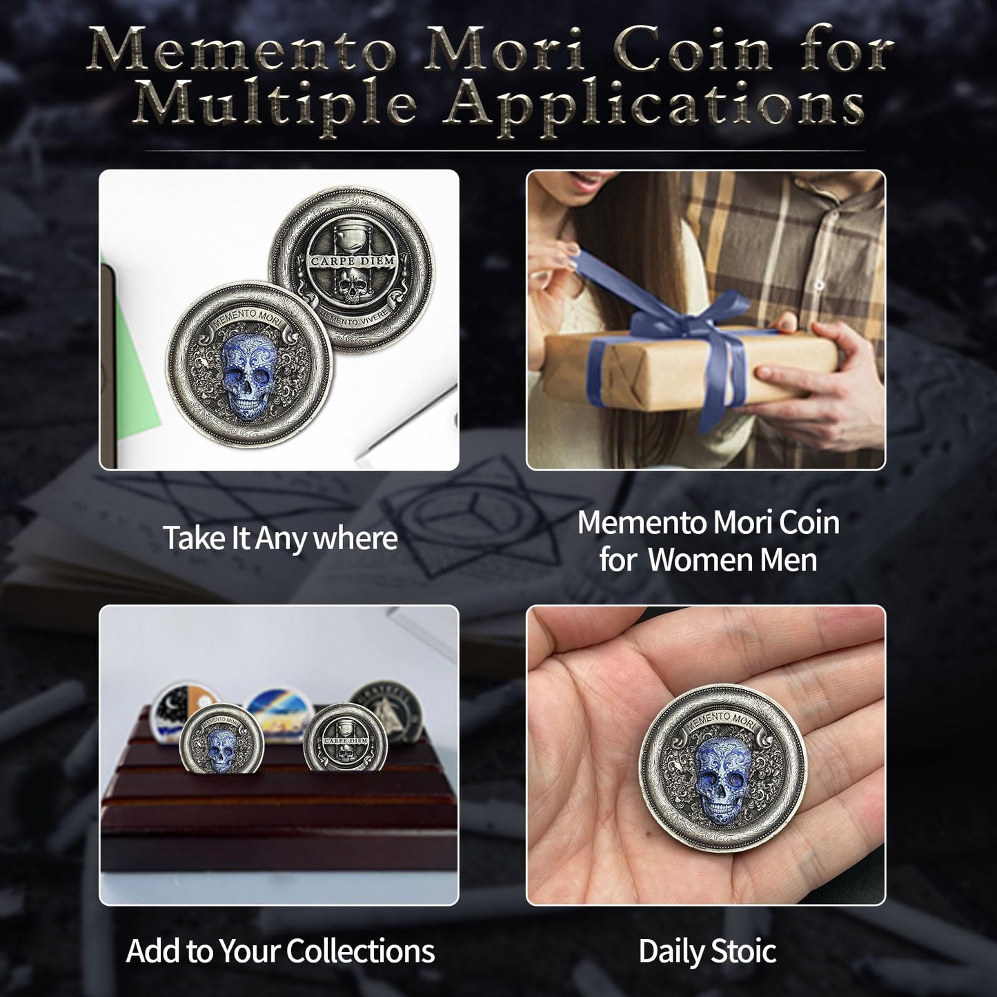 Carpe Diem Momento Mori Stoic Memento Mori Challenge Coins mysite