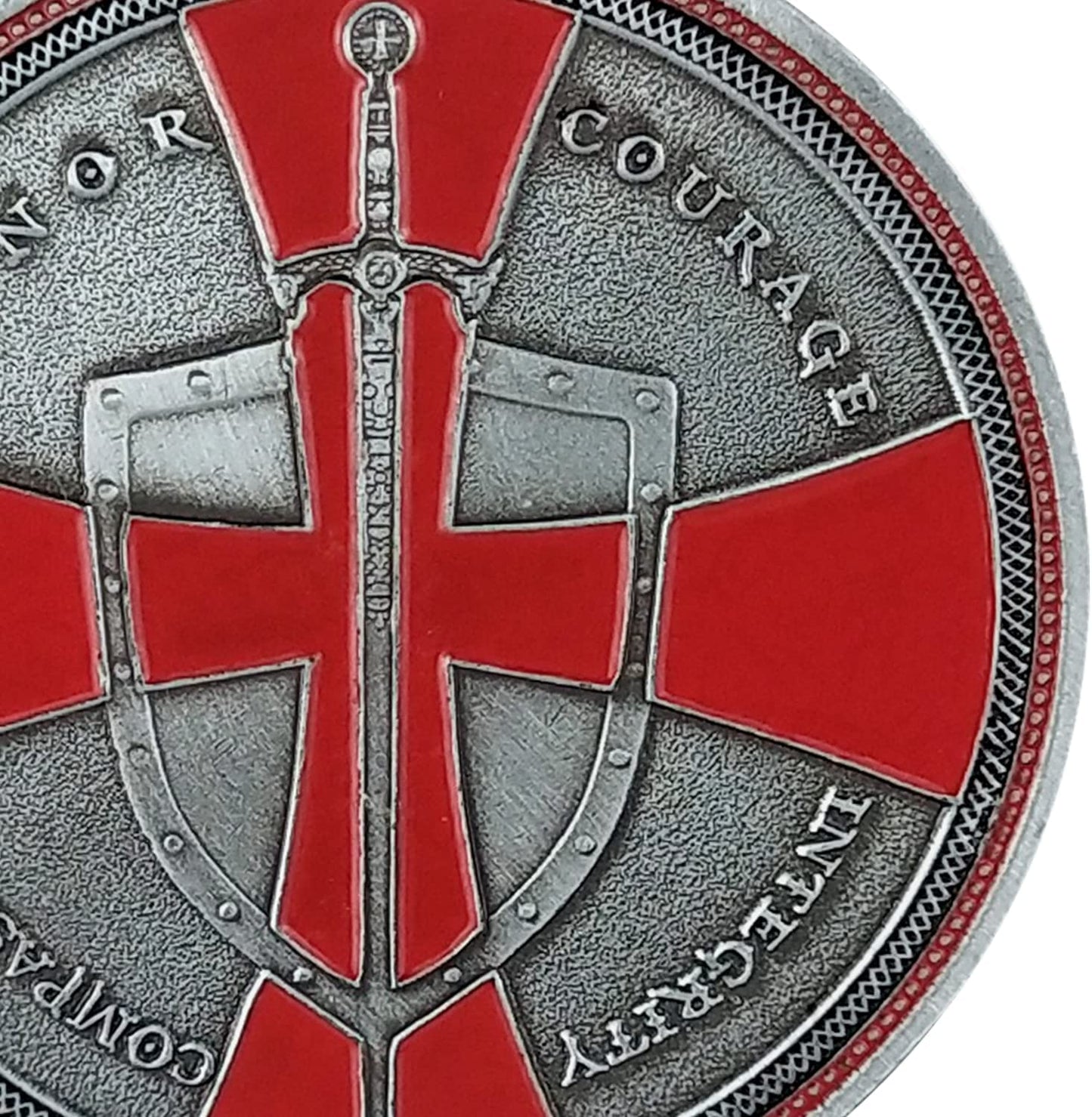 Knight Templar Challenge Coin Red Cross Religious Coin Collection Commemorative Gift mysite