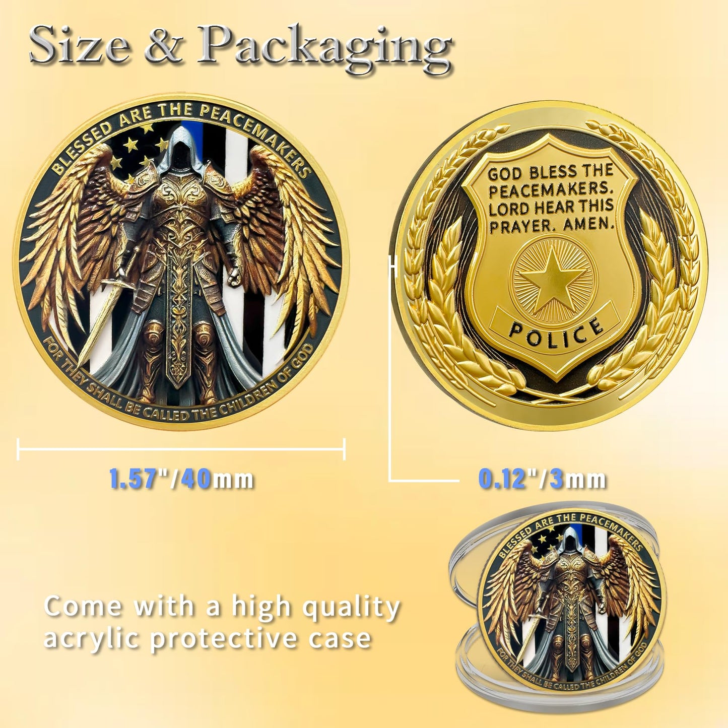 Archangel Michael Blessed Peacemakers Saint Michael Police Officers Prayer Coin mysite