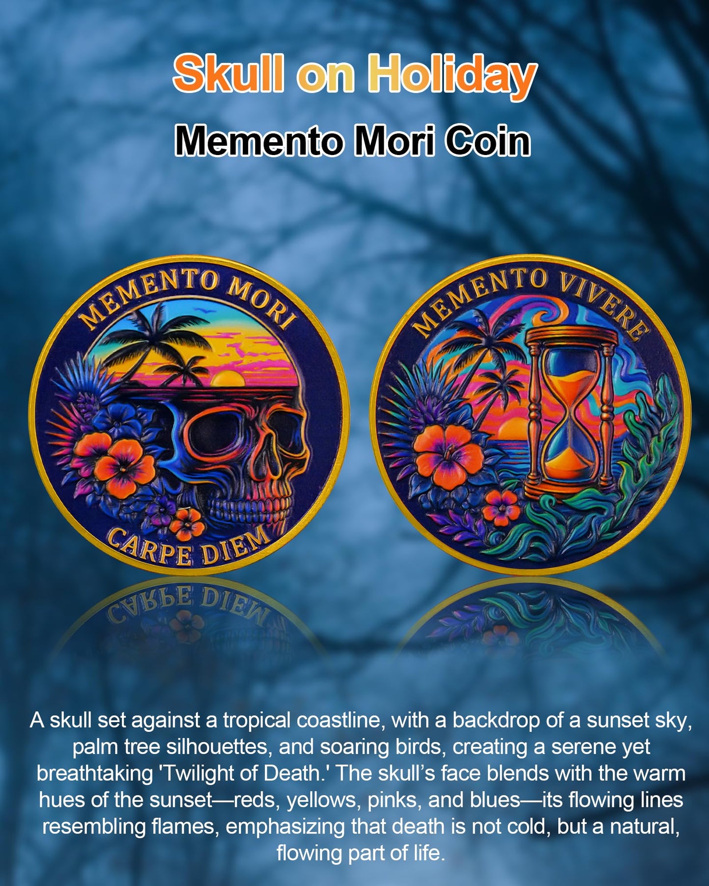 Memento Mori Coin Skull Challenge Coins Carpe Diem Coin mysite