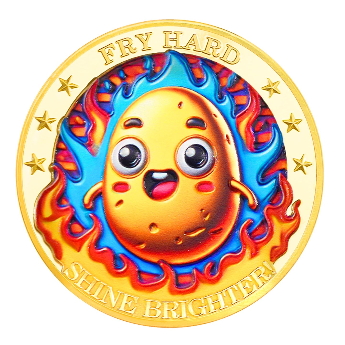 Fry Hard Potato Inspirational Challenge Coin mysite