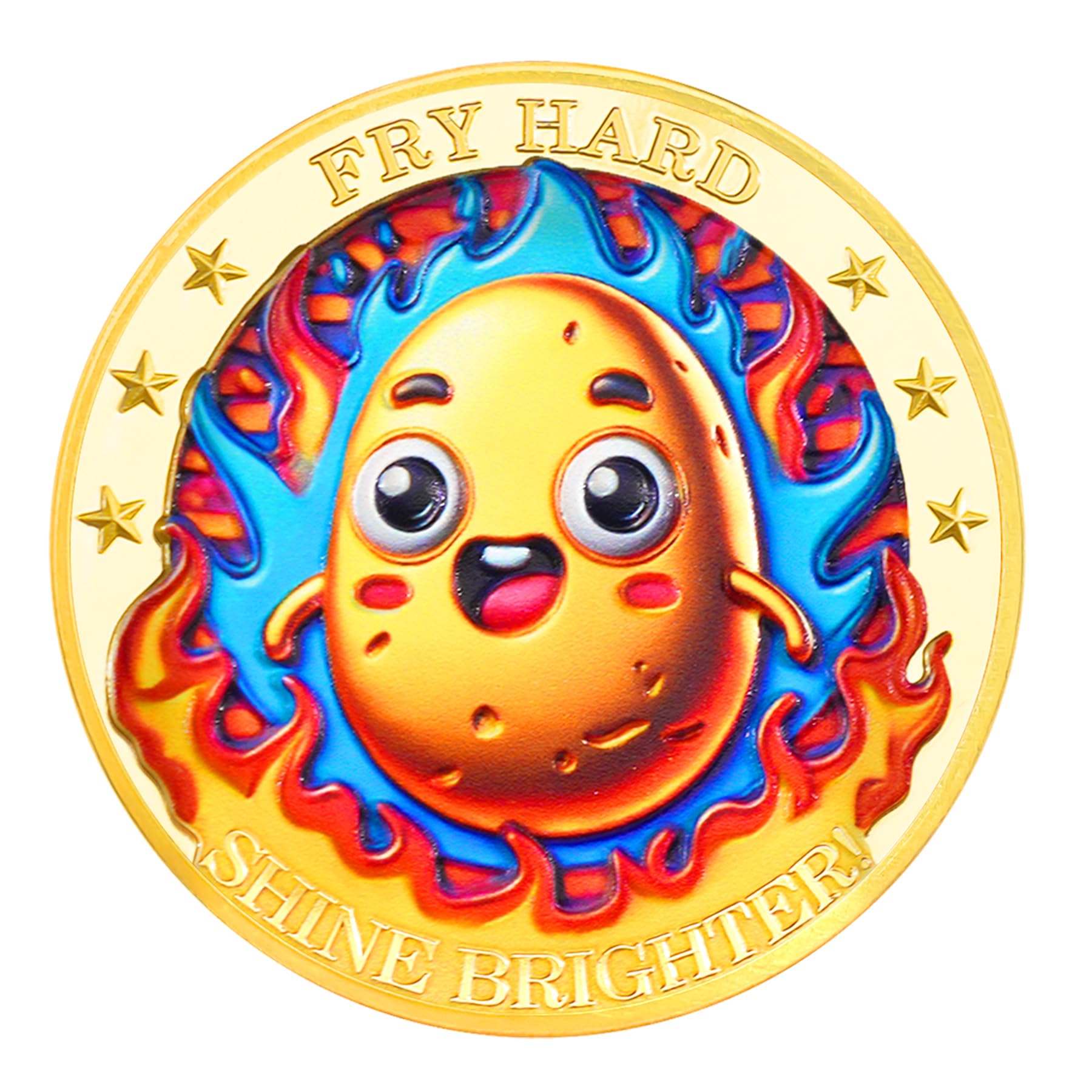Fry Hard Potato Inspirational Challenge Coin mysite