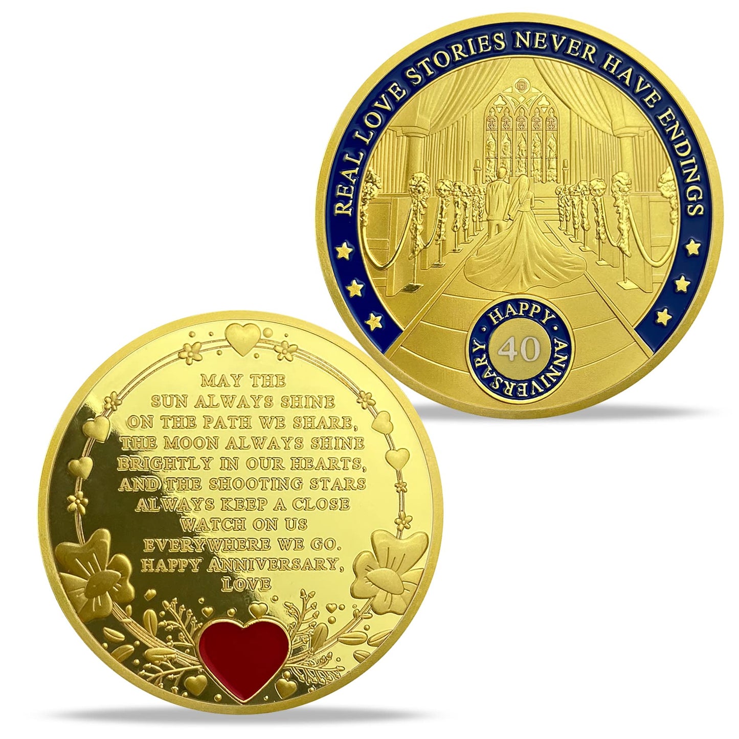 40th-60th Anniversary Couple Wedding Ceremony Keepsake Coin mysite