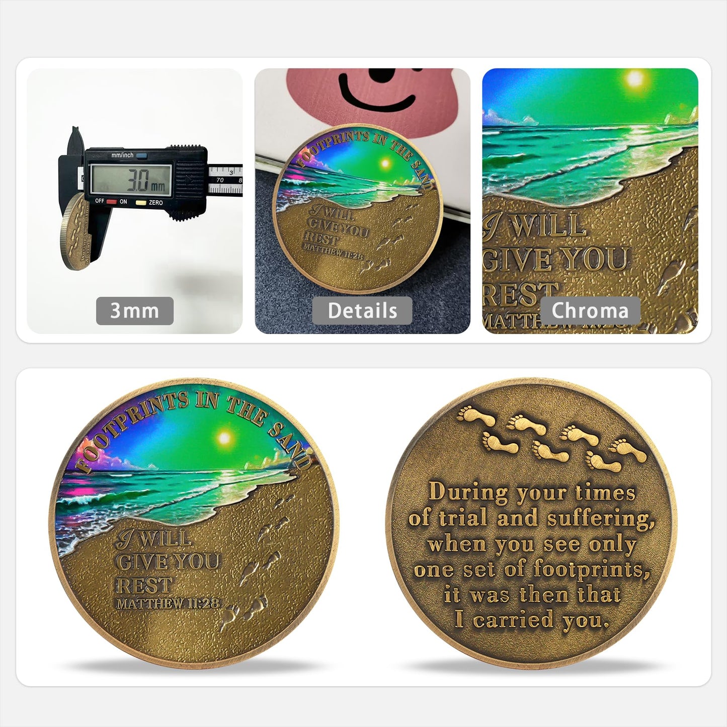Beach Footprints Religious Coin mysite