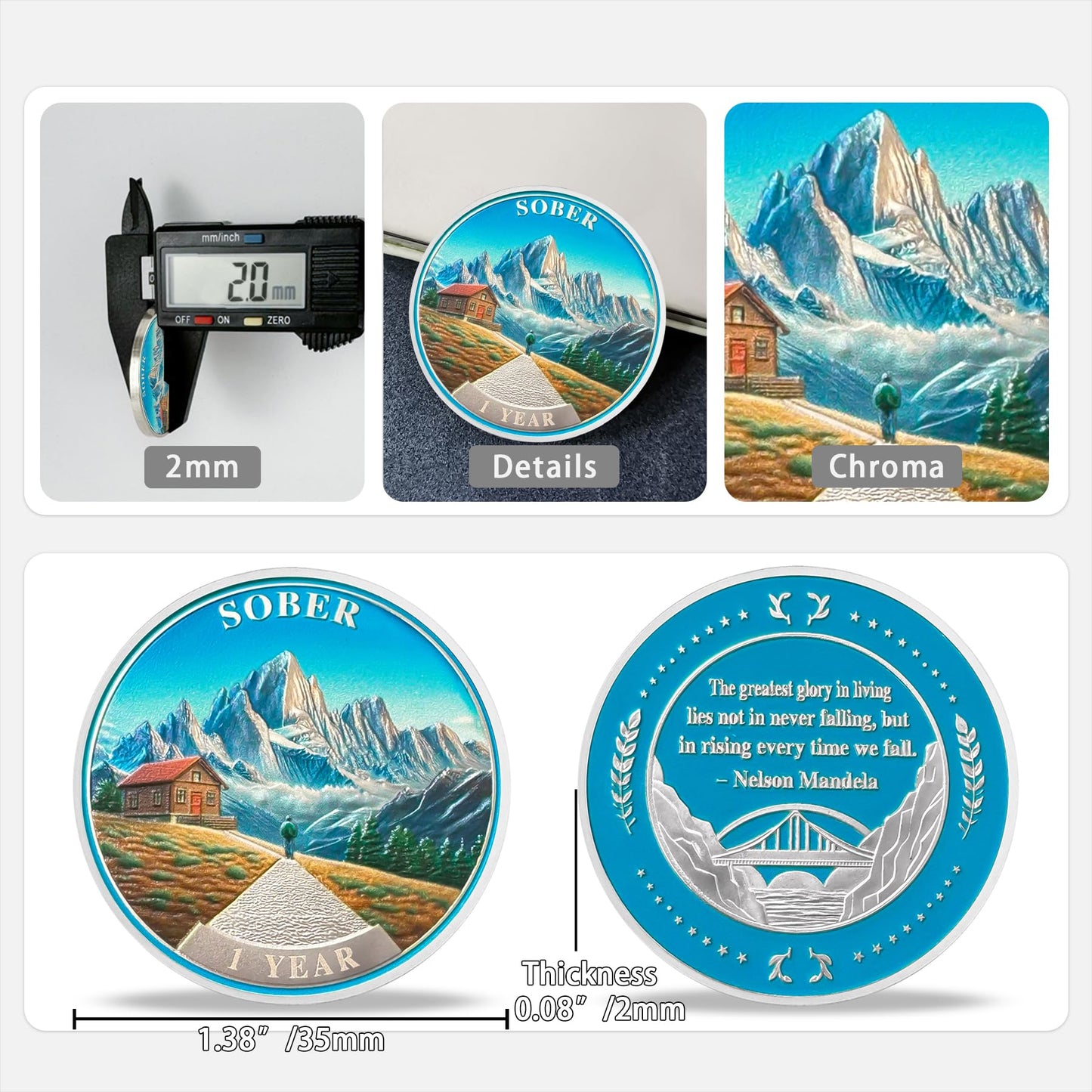 Personalized Mountain Cabin Sobriety Coin mysite