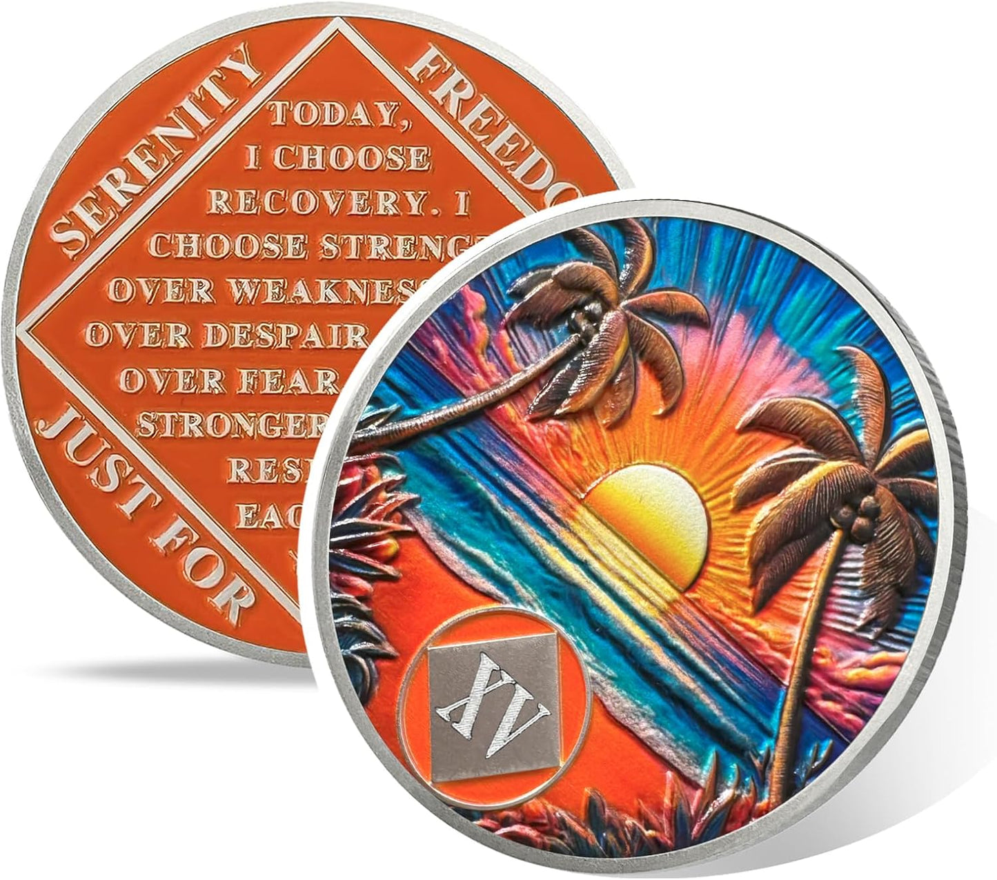 Personalized Beach Sunset NA Recovery Coin mysite