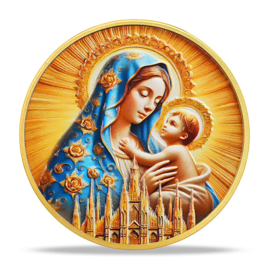 Virgin Mary and Holy Child Jesus Christian Coin mysite