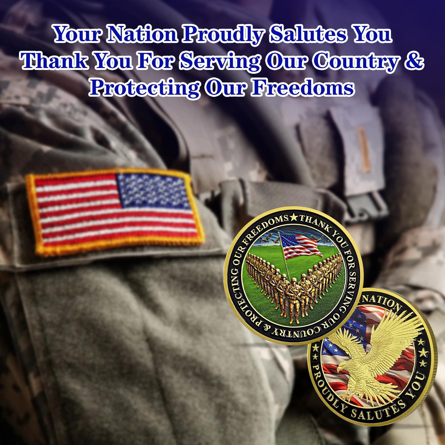Your Nation Proudly Salutes You Military Veterans Challenge Coin mysite