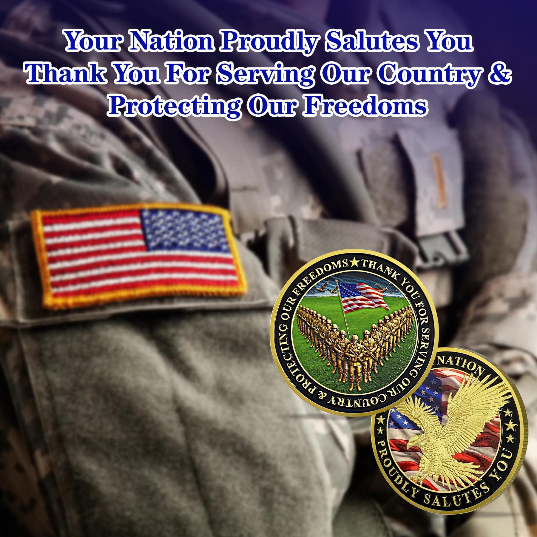 Your Nation Proudly Salutes You Military Veterans Challenge Coin mysite