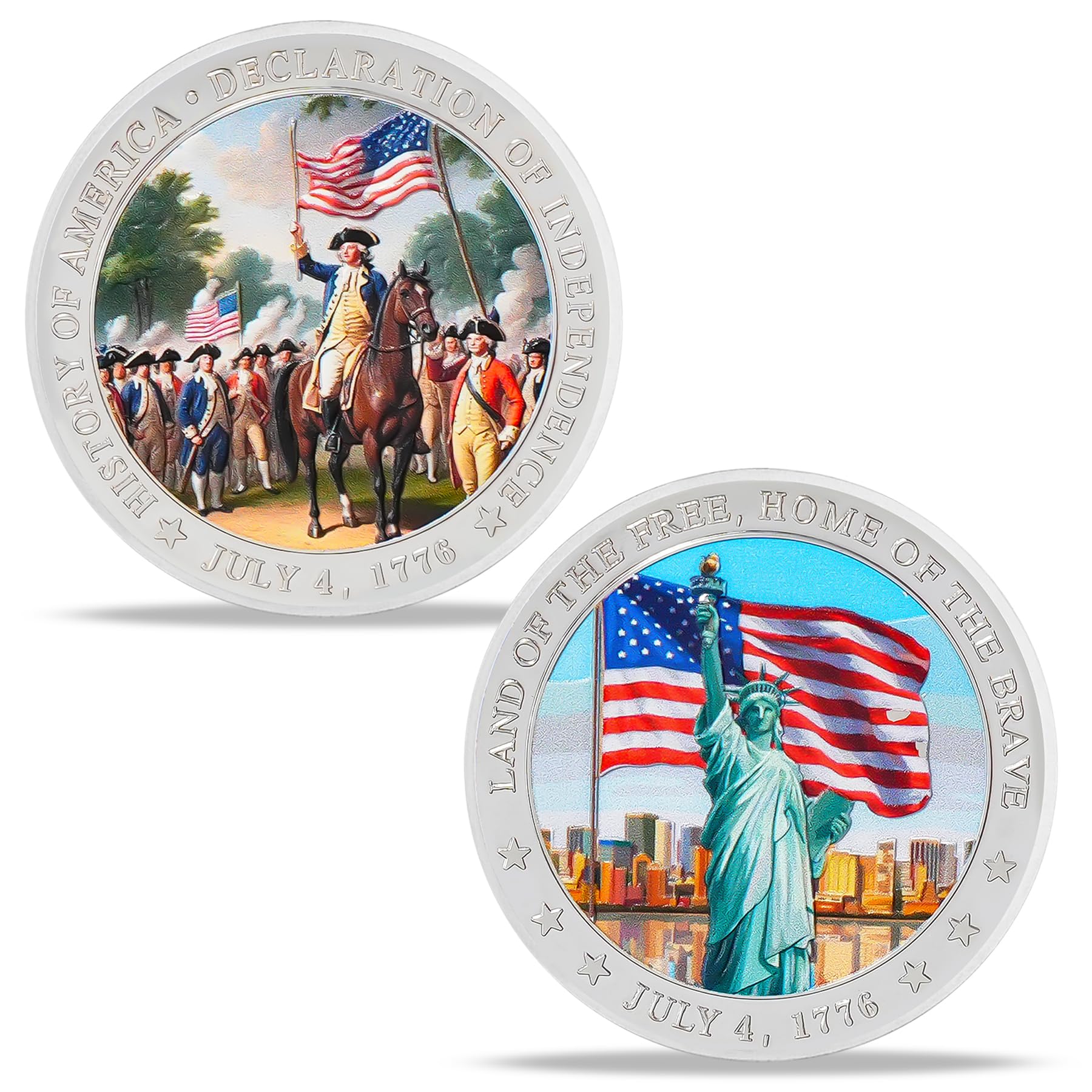 250th Anniversary of America Independence Day Commemorative Coin - 4th of July 1776 Statue of Liberty Military Challenge Coin - Patriotic Gifts for Men Women Veterans Student mysite