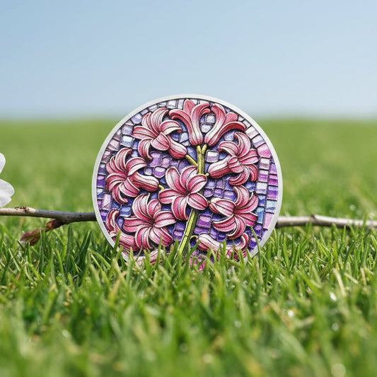 Hyacinth Sobriety Coin Non-Religious AA Chips Sober Coin Sobriety Gifts mysite
